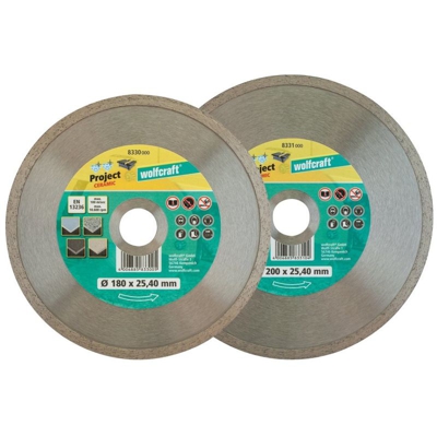 Wolfcraft 8330000 - Disco diamantato, 1 pezzo, diametro 180 x 25,4 mm