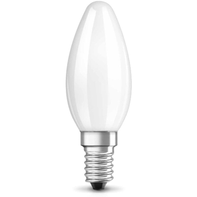 LED (monocolore) Classe energetica: A+ (A++ - E) OSRAM LED E14 3W=25W WW KERZE FM MATT 4052899936478 E14 Potenza: 2.5