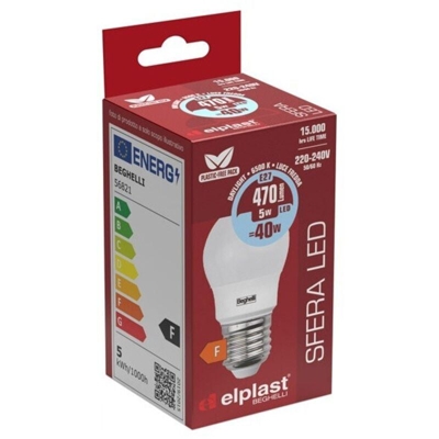 LED 56821 SFERA E27W5 FREDDA 6500K * - Beghelli