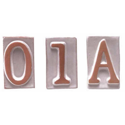 Numero Civico In Terracotta 5 Cm.8,5H 10 Pz - TELCOM