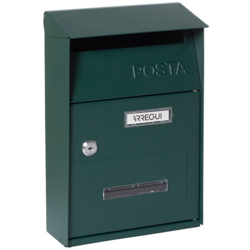 Cassetta Post.acciaio Verdeverniciato Color Verde - DOMUS características