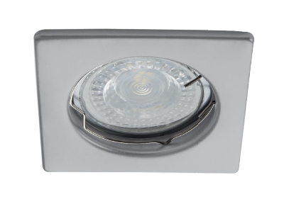 faretto incasso alor 1 luce 60 mm CE IP20 cromo opaco fisso lamiera di acciaio quadrato kan 26729 - KANLUX