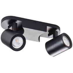 Kanlux - faretto parete laurin 2 luci 220-240 volt CE GU10 IP20 interno nero orientabile kan 29123 características