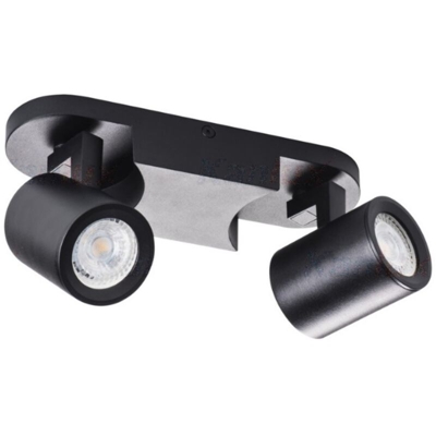 Kanlux - faretto parete laurin 2 luci 220-240 volt CE GU10 IP20 interno nero orientabile kan 29123