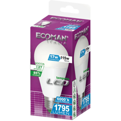 LED GOCCIA 17W 6000K E27 FREDDA - Ecoman características