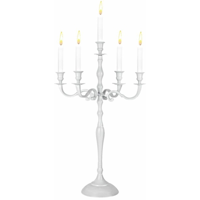 Deuba - Candelabro portacandele bracci argento oro bianco diverse dimensioni 40 cm weiß (de)