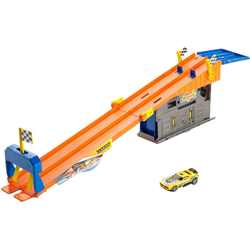 Hot Wheels Pista Macchinine Playset Rooftop Race Garage con Macchinina Giocattol características