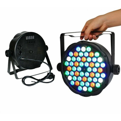 Proiettore Dmx Effetto Luce Led Flat Par Light Rgbw Alta Luminosita' A 54 Led - TP
