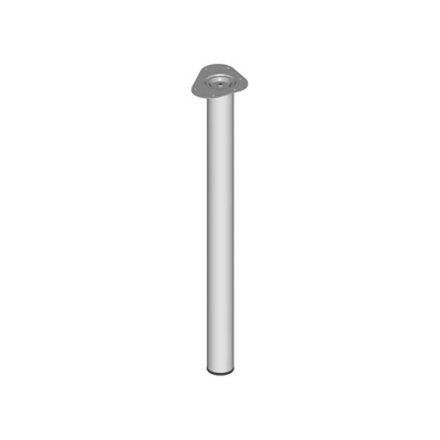 Diy Element - 0,60 Millimetri Rotonda Mobili In Acciaio Tubolare Gambe Argento 0,900 Millimetri (A 4)