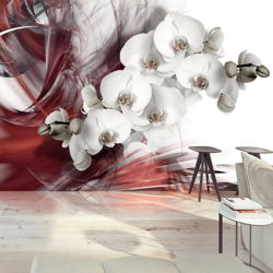 Artgeist - Fotomurale - Orchidea in rosso 350x245 precio
