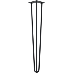 Hairpin Leg Gambe per tavolo robuste in un set di 4 d´acciaio - nero - 72 cm - 3 barre - [EN.CASA] precio