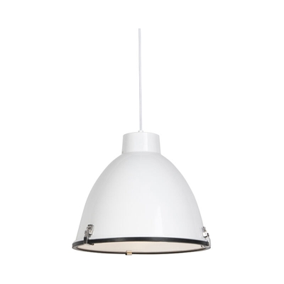 Lampada a sospensione anteros - Industriale - Alluminio,Vetro - Bianco - Tondo Max. 1 x Watt - Qazqa
