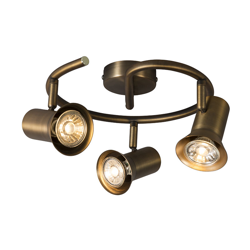 Faretto karin - Moderno - Metallo - Bronzo - Tondo Max. 3 x Watt - Qazqa precio