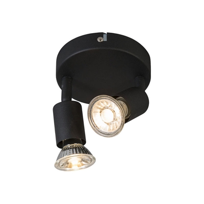 QAZQA Faretto da soffitto/parete jeany - Moderno - Acciaio - Nero - Tondo/Alltri Max. 2 x Watt