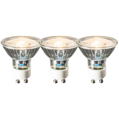 LUEDD Set di 3 lampadine LED GU10 6W 450lm 2700K dimm