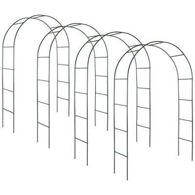 4 Arco Per Rose Rampicanti Ca. 240cm - Verde