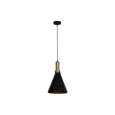Homemania - Lampada a Sospensione Hill - Lampadario - da Soffitto - Nero, Oro in Metallo, Vernice, 26 x 26 x 134 cm, 1 x E27, Max 100W