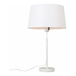 QAZQA Lampada da tavolo con paralume Parte - Moderno - Metallo,Tessuto - Bianco - Tondo Max. 1 x Watt precio