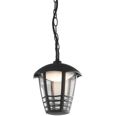 Intec - Lanterna Sospensa Catena Con Griglia Alluminio Nero Diffusore Policarbonato Led 12 Watt Luce Naturale Lant-cloe/s1 - GT LUCE