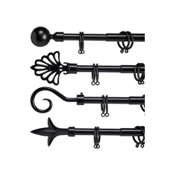 Gift Decor - Bastone per Tende Nero (5 x 180,5 x 5 cm) en oferta