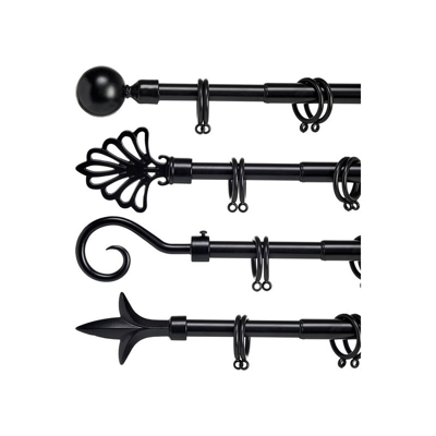Gift Decor - Bastone per Tende Nero (5 x 180,5 x 5 cm)