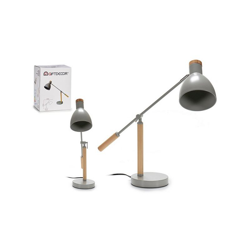 Gift Decor - Flexo/Lampada da scrivania Grigio Legno Geam (15 x 52 x 59 cm) características