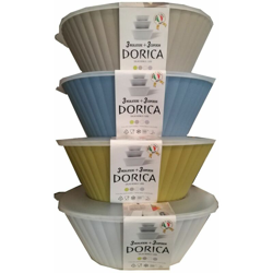 Insalatiera tris di ciotole x insalata con coperchio dorica contenitore 4 colori colore: viola características