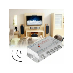Topolenashop - AMPLIFICATORE SDOPPIATORE SEGNALE TV VIDEO SEGNALE ANTENNA IN-OUT DA 1 A 4 CATV en oferta