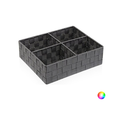 Scatola con scomparti Tessile (27 x 10 x 32 cm) Grigio - CLICCANDOSHOP