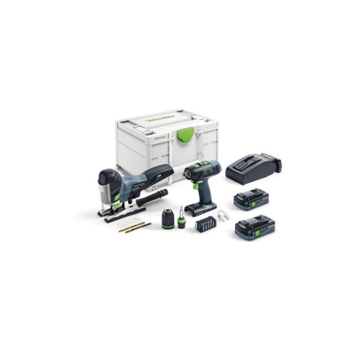 Festool Kit di montaggio a batteria T 18+3/PSC 420 I-Set, 18V, 2x batteria 4Ah, Caricabatterie TLC 6 - 576529