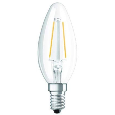 LED (monocolore) Classe energetica: A++ (A++ - E) OSRAM LED E14 2W=25W WW KERZE FM KLAR 4052899936485 E14 Potenza: 2 W