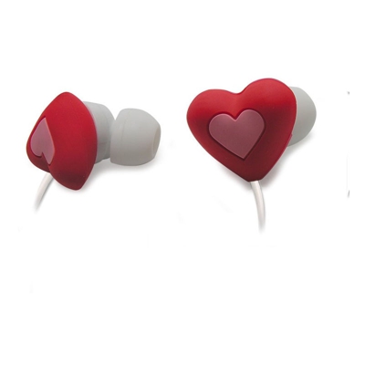 Metronic - Auricolari filari stereo Cuore 1,2 m - Rosso