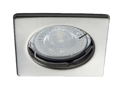 faretto incasso alor 1 luce 60 mm CE IP20 cromo fisso lamiera di acciaio quadrato kan 26728 - KANLUX