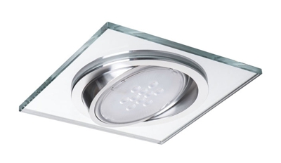 Portafaretto incasso orientabile Quadrato AR-111- GU10/G53 Vetro MORTA AR/ES L-SR Cod.27962 - Specchio - Kanlux