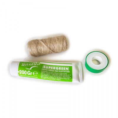 Kit supergreen pasta verde più matassina canapa e nastro ptfe - CAMON