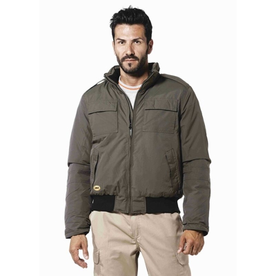 Bomber uomo Logica imbottito Taslon grigio giubbotto impermeabile antifreddo cappuccio