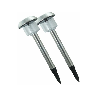 Coppia Faretto Faro Led Giardino Led Picchetto Pannello Energia Solare - TP