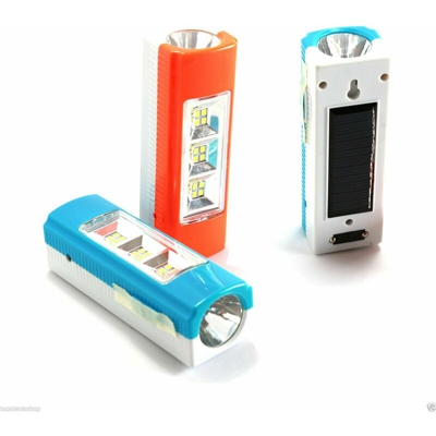 Torcia Lampada Emergenza A Led 13 Led Smd Ricaricabile Con Pannello Solare 638A - TP
