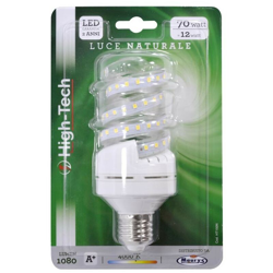 LAMPADA LED SPIRALE E27 12W LUCE NATURALE 4000K 1080 LUMEN - High-tech precio