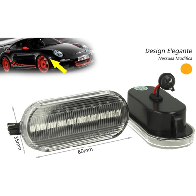 LEDLUX LN3227 Kit Freccia Laterale a Led Side Marker Dinamica Lente Trasparente Ford Focus MK2 C-Max Fiesta Fusion Galaxy OEM 4M5A13K309AA - CARALL