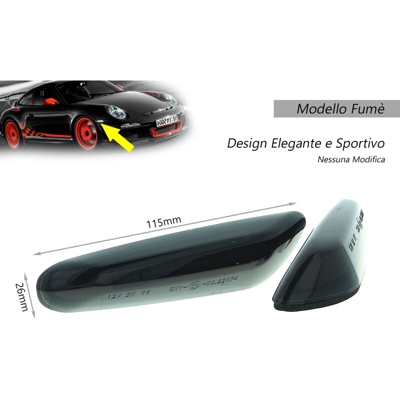Carall - LEDLUX LN3541 Kit Freccia Laterale a Led Side Marker Dinamica Lente Fume BMW E46 E36 E90 E91 E60 E61 E81 E82 E87 E88 E92 E93 X1 E84 X3 E83