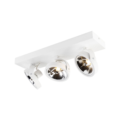 Faretto go - Design - Alluminio - Bianco - Tondo/Allungato/Oblungo G9 Max. 3 x 3 Watt - Qazqa