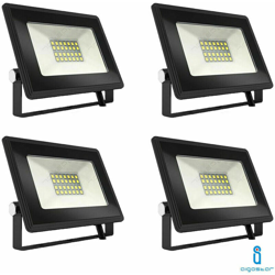 S-dshop - 4 FARI LED FARETTO ESTERNO 20W ALTA LUMINOSITA IP66 SLIM en oferta