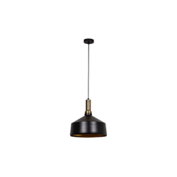 Homemania - Lampada a Sospensione Hill - Lampadario - da Soffitto - Nero, Oro in Metallo, Vernice Elettrostatica, 34 x 34 x 128 cm, 1 x E27, Max 100W en oferta