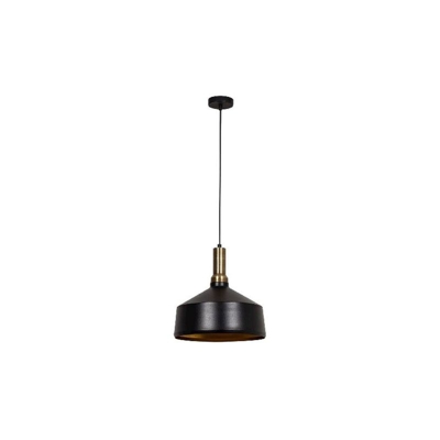 Homemania - Lampada a Sospensione Hill - Lampadario - da Soffitto - Nero, Oro in Metallo, Vernice Elettrostatica, 34 x 34 x 128 cm, 1 x E27, Max 100W