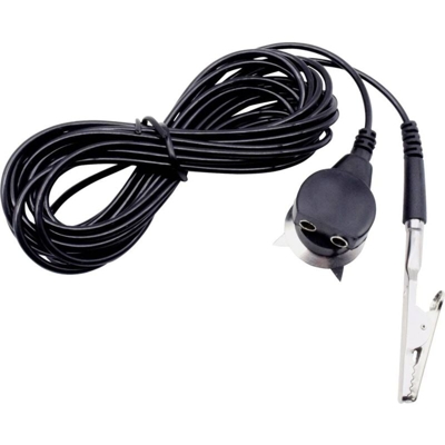 Cavo di messa a terra ESD 3.60 m Morsetto a vite, Connettore a pressione 10 mm, Presa, Morsetto a coccodrillo - Quadrios