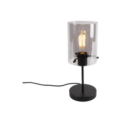 QAZQA Lampada da tavolo dome - Design - Vetro,Acciaio - Nero - Cilindro Max. 1 x Watt en oferta