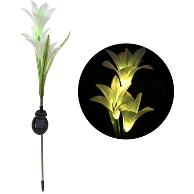 Outdoor Percorso LED lampada solare giardino palo luci del giardino alimentate solari Flower luci decorative - ASUPERMALL