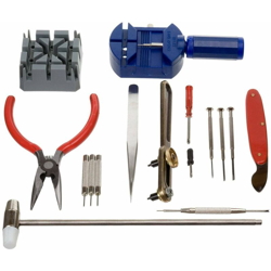 Tempo Di Saldi - Kit Riparazione Orologi Professionale Apri Casse Maglie Batteria Cinturino 16 Pz precio