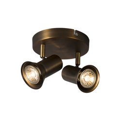 QAZQA Faretto karin - Moderno - Metallo - Bronzo - Tondo Max. 2 x Watt en oferta